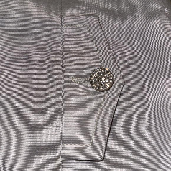 Vintage 1960’s Muted Silver Taffeta Mini Dress - Picture 11 of 12